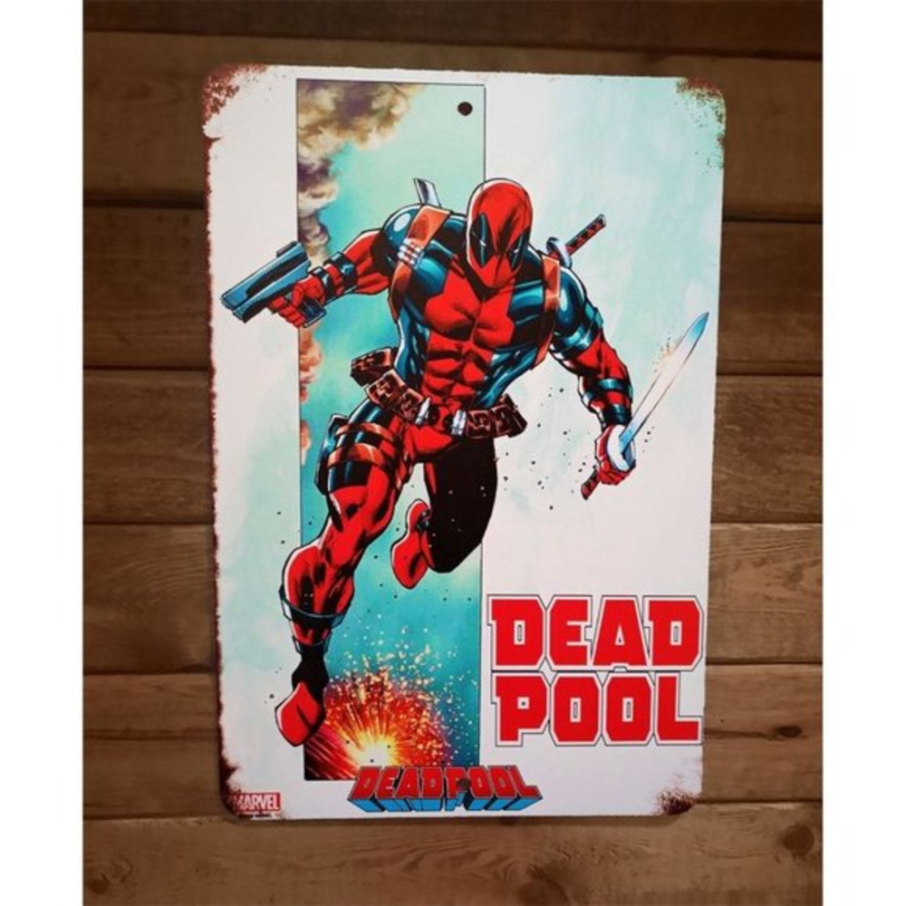 Dead Pool 8x12 Metal Wall Sign Marvel Comics